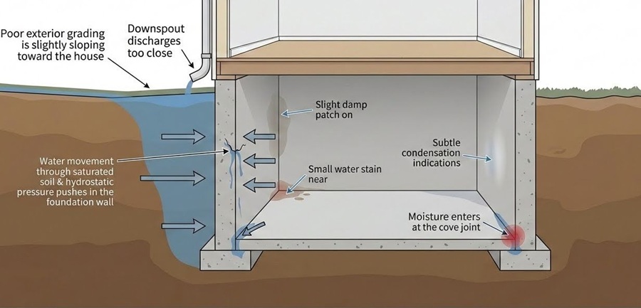 The Role of Your Basement Foundation in Moisture Problems